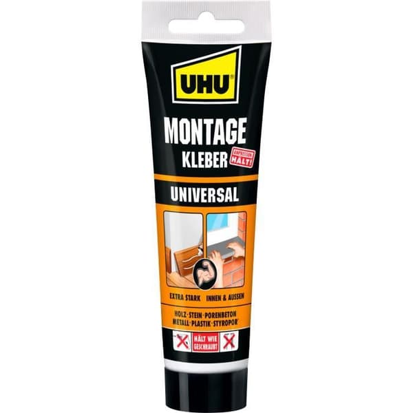 Universell monteringslim - UHU - 200g - Omedelbar vidhäftning - Hög motståndskraft - Luktfri