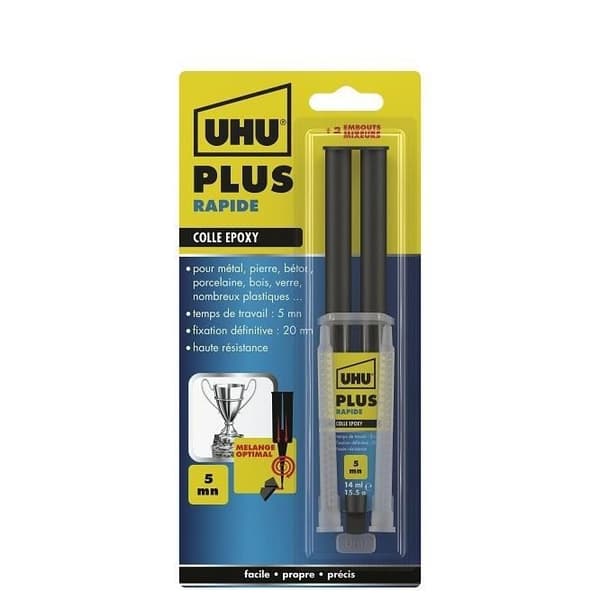 UHU Rapid Epoxy Glue Plus spruta + mixer 15,5g