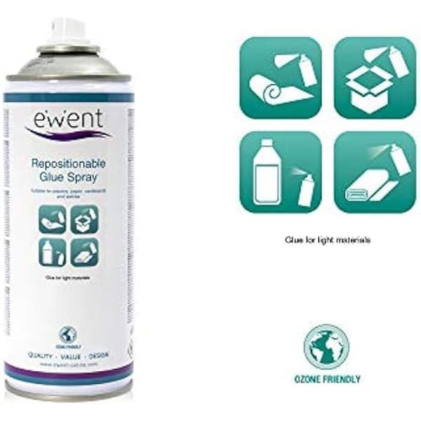 Återanvändbart lim - EWENT - EW5625 - 400ml - Snabbtorkande - För lätta material