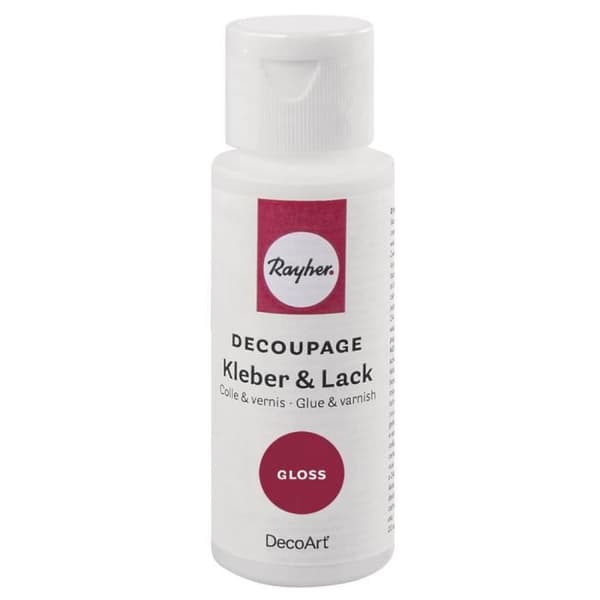 Decoupage lim och glanslack - RAYHER - 59ml flaska - Vit