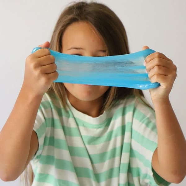 Färgad Transparent Flytande Lim - PRIMO - Fluorescerande Slime - 2 x 240 ml - Aktiverare Inkluderad - Tillverkat i Italien