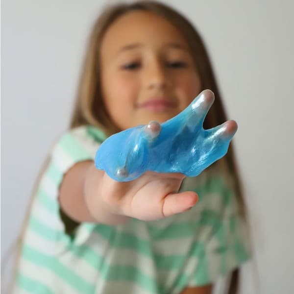 Färgad Transparent Flytande Lim - PRIMO - Fluorescerande Slime - 2 x 240 ml - Aktiverare Inkluderad - Tillverkat i Italien