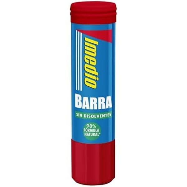 Kraftig limstift - IMEDIO - 6304626 - 21 g - Röd - Lämplig för papper och kartong