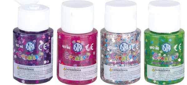 Glitterliima konfettisarjalla 4k x 40ml Astra no. 3192