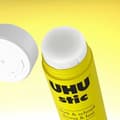 Miniatyrbild 3 av 3: UHU Stic - Lim utan lösningsmedel, vit, 4-pack 21g stift