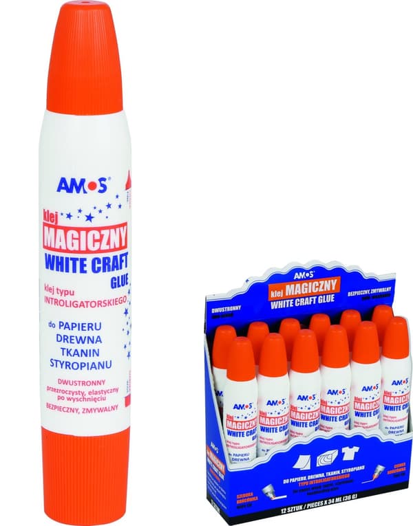 Amos Liquid Glue WCG34D12 Valkoinen 34ml/36g Magic