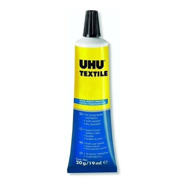 Textillim - UHU - Textil - 19 ml - Lösningsmedelsfritt - Tvättbeständig
