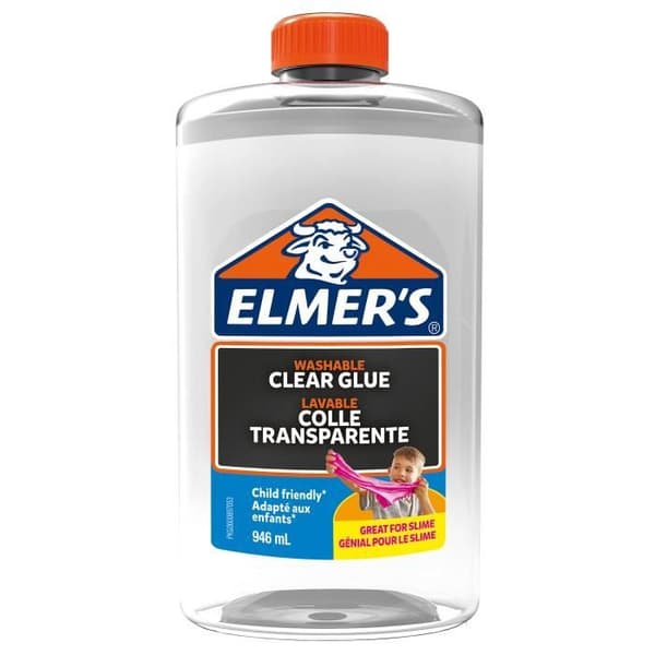 Transparent flytande lim - Elmer's - 946 ml - Lämplig för barn - Tvättbar - Rinner inte