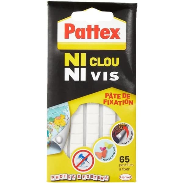 Fixeringspasta - PATTEX - 65 delar - Flytbar - Återanvändbar - Idealisk för dekoration