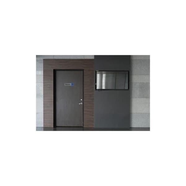 Skyltplatta - Exacompta - 67154E - Självhäftande - Borstad aluminium - 16,5 x 4,4 cm