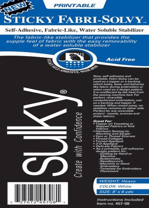 Lim - Sulky adhesive pasta - 457-08 - stabilisator, papper, 20,3 cm x 1,8 m, c1