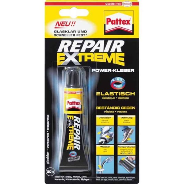 Universell lim - Pattex - Repair Extreme - 20g - Transparent - Motståndskraftig mot extrema temperaturer