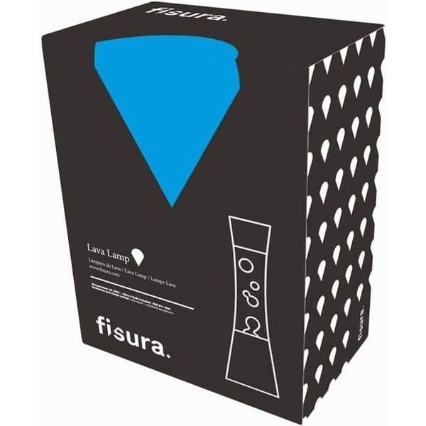 Lavalampe - FISURA - Vintage Modell - Färg blå - Mått 11x11x39,5 cm - 25W