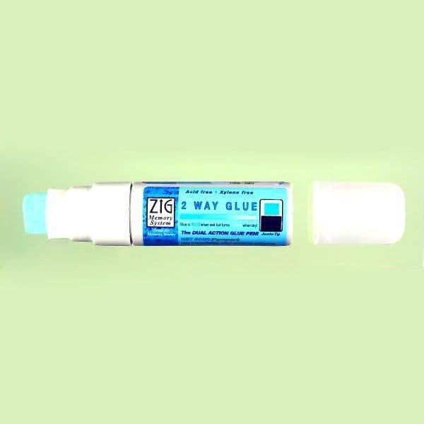 Limfilt - Zig - 2 Way Glue - Repositionable - 25 g - Transparent blått lim