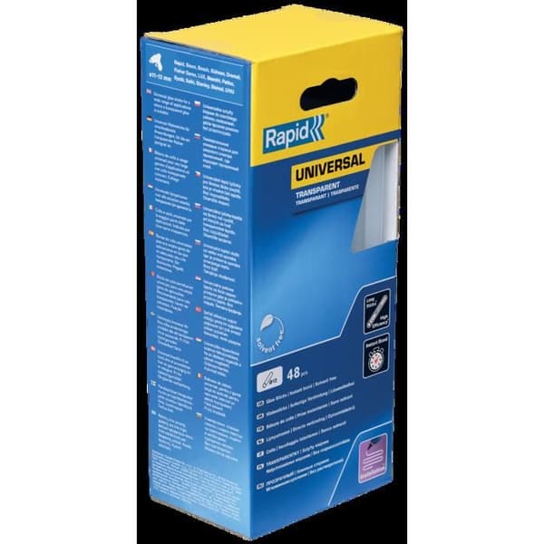 Lim - RAPID - 12 mm x 48 pinde - Transparent - Høj flow - Hærdetid 15 sek.