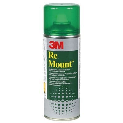 Spraylim - 3M - Montera om - 400ml - Flera ompositioneringar - Vrids inte