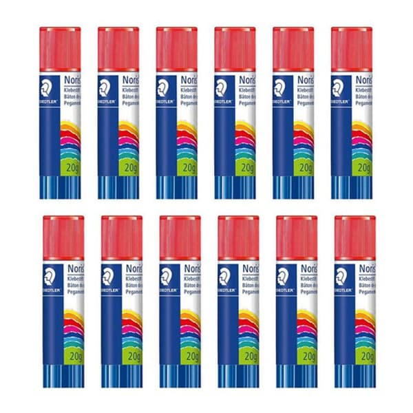 12 vita limstiftar - Staedtler - 20G