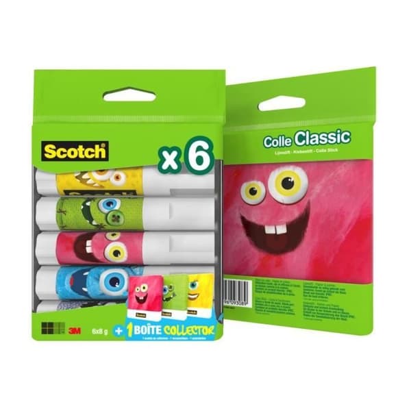 SCOTCH - Lot med 6 limpinnar 8g + 1 låda Collector Monsters