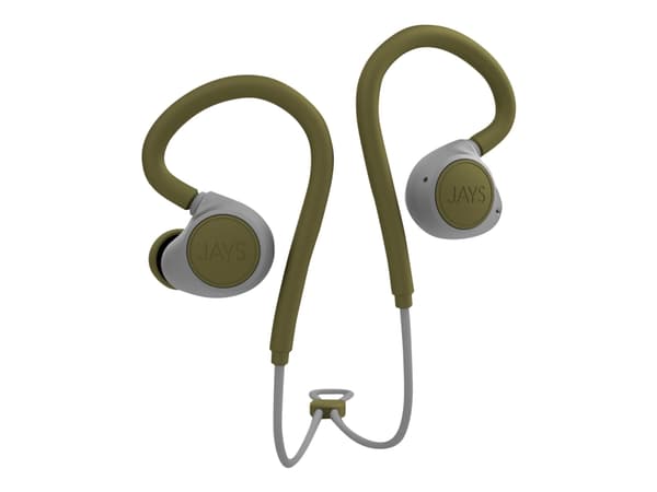 JAYS m-Six Wireless - Hörlurar med mikrofon - inuti örat - nacKräm - Bluetooth - trådlös - moss green