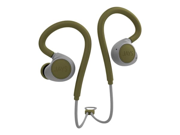 JAYS m-Six Wireless - Hörlurar med mikrofon - inuti örat - nacKräm - Bluetooth - trådlös - moss green
