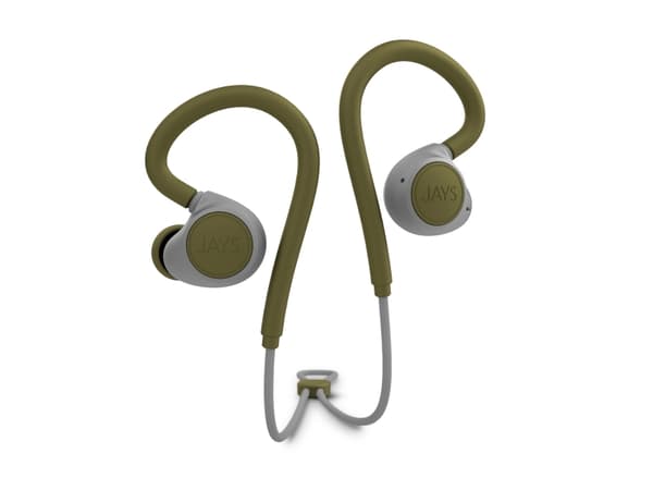JAYS m-Six Wireless - Hörlurar med mikrofon - inuti örat - nacKräm - Bluetooth - trådlös - moss green