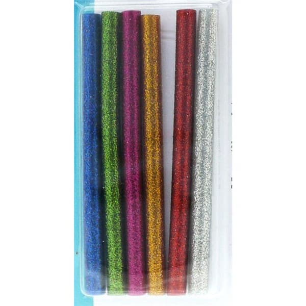 18 limpistolpåfyllningar 7 mm - glitter