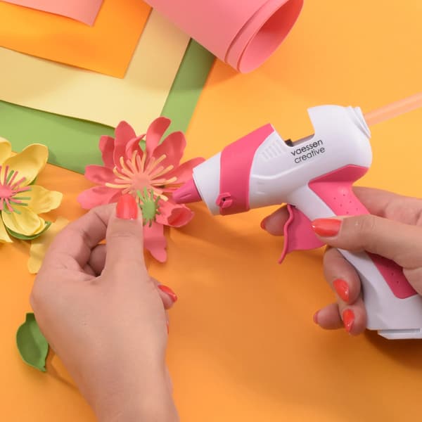Limpistol Vaessen - Rosa/Vit - Inkl. 10 Limstänger
