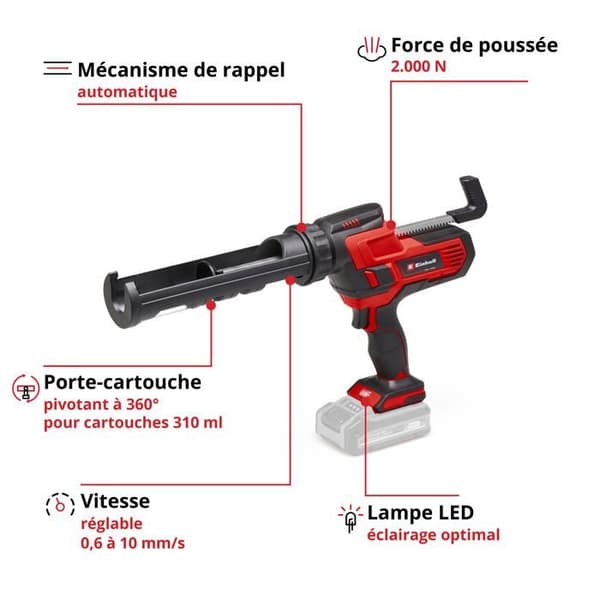 Trådlös kapselpress - EINHELL - TE-SG 18/10 Li - 2000 N - 310 ml - utan batteri