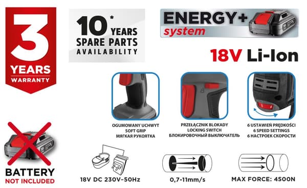 Energy+ 18V fugepistol uden batteri