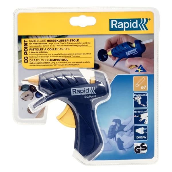 Sladdlös limpistol - RAPID - EGPoint - 8 mm munstycke - Avtagbar sladd - Batteri medföljer