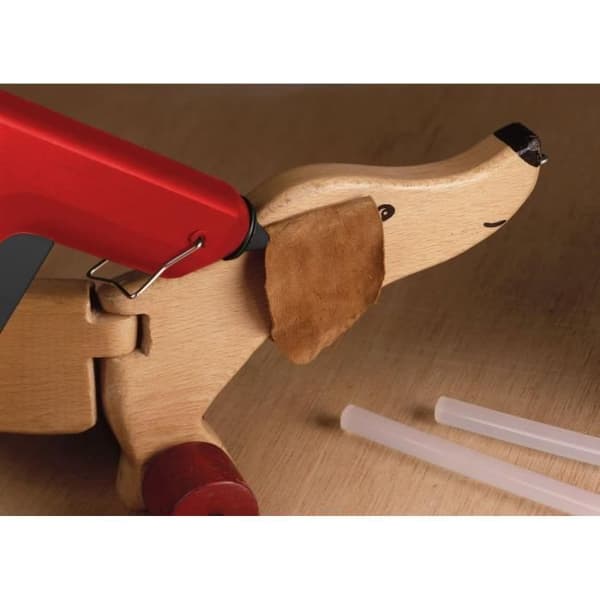 MEISTER limpistol - 20W-78W - Mekanisk matning - Temperatur 175°C - Flödeshastighet 10-14g/min - Vit och svart