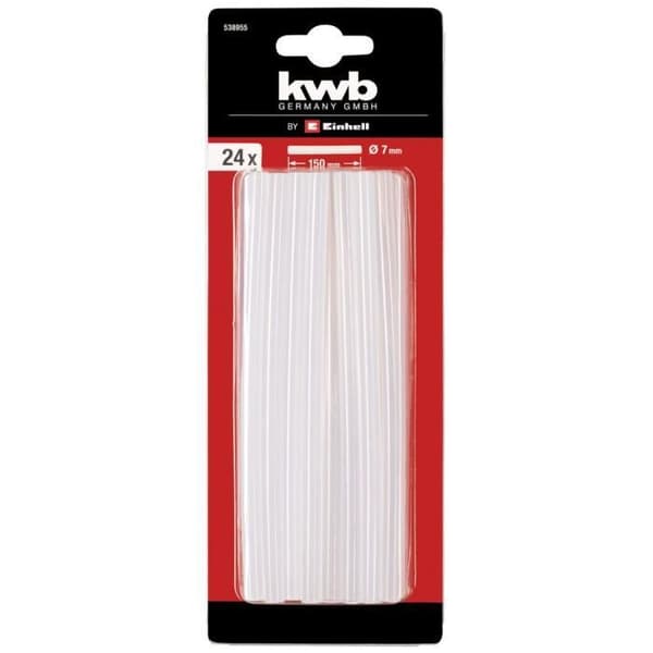 Set med 24 limstift - KWB - 7mm - Snabb och enkel limning