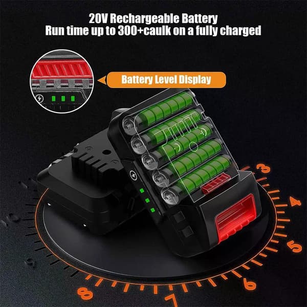 Elektrisk limpistol, justerbar hastighet, uppladdningsbart batteri
