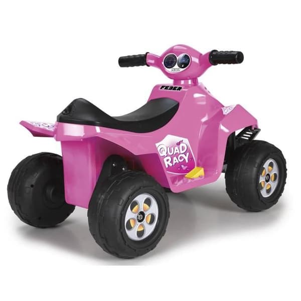 FEBER - Quad Racy Pink - Elfordon för barn 6 volt