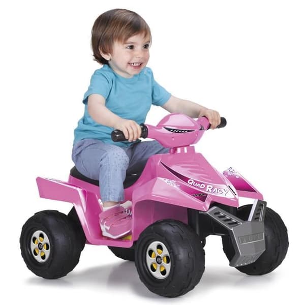 FEBER - Quad Racy Pink - Elfordon för barn 6 volt