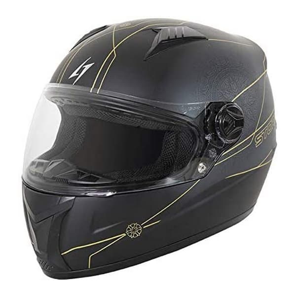 Hjelm STORMER Swift Flora Negro, oro