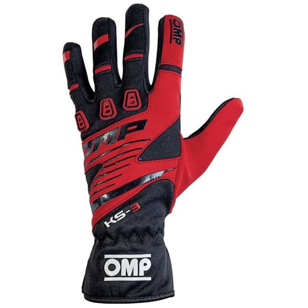 Karting Gloves OMP KS-3 Punainen/Musta M