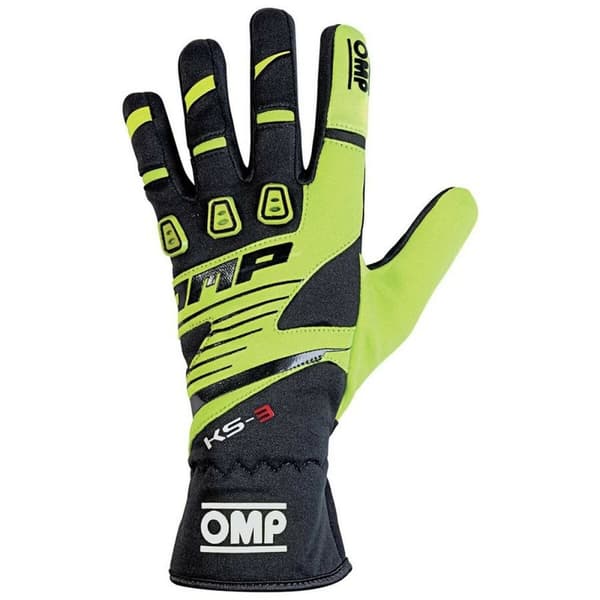 Karting Gloves OMP KS-3 Gul/Sort M