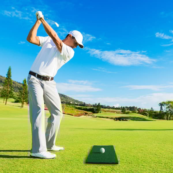 Golfmatto 30×20 cm - kompakti harjoitusmatto sisä- ja ulkokäyttöön