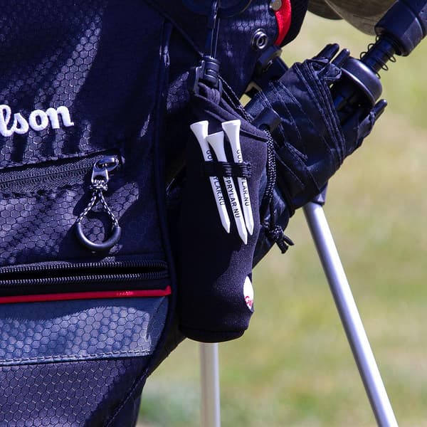 Golfbollshållare i neopren med hake - Svart