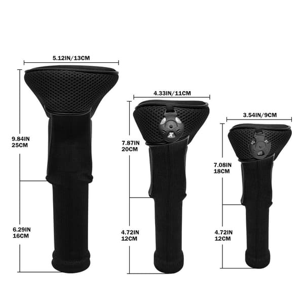 INF Golfkøllehovedbetræk til UT, fairway wood, driver 3-pak