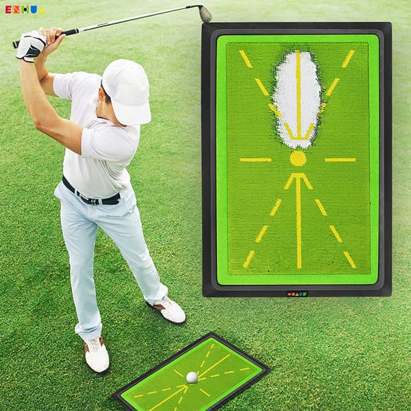 INF Golfswing träningsmatta med paljetter, slagmatta