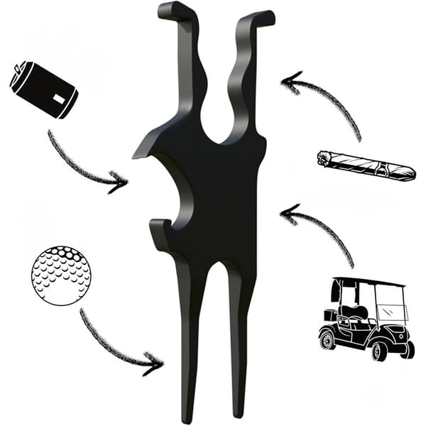 Golf Multi-Tool Cigar Holder Udendørs Plæne Reparation Værktøj 3 Pack