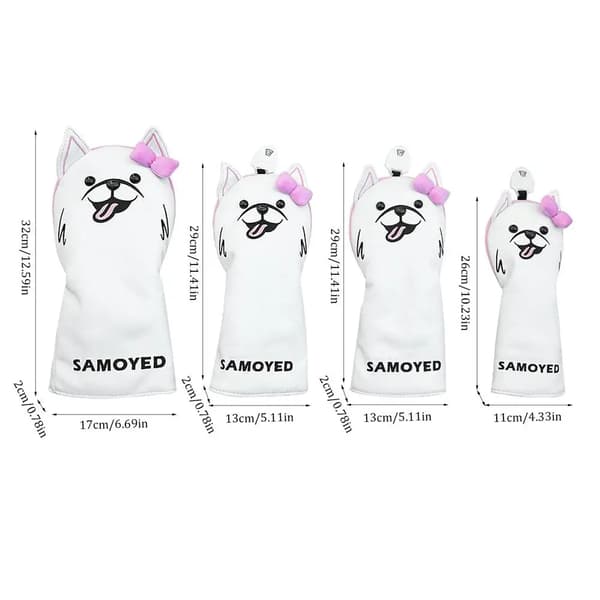 Golfhoveddæksler, hundeformet design, stilfuld butterfly,Lyserød