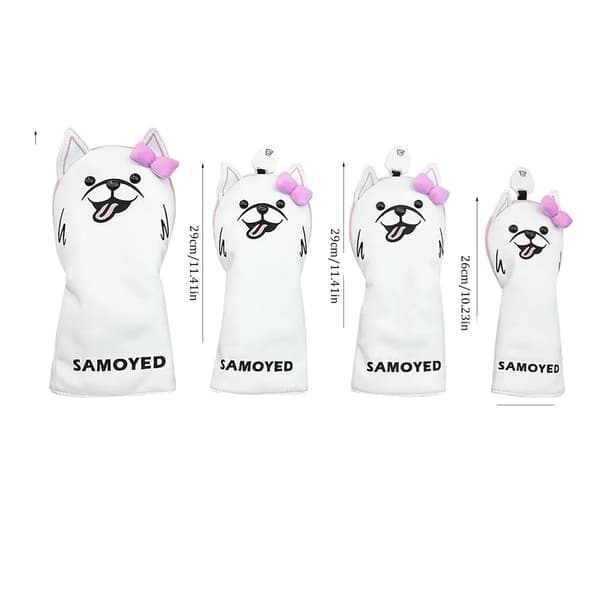 Golfhoveddæksler, hundeformet design, stilfuld butterfly,Lyserød