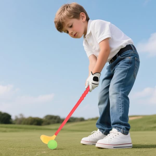 Yleinen lasten golfsetti, taaperoiden golfsetti, taaperoiden golflelusetti, kannettava ulkoilulelu takapihan harjoitteluun, perhepeliin