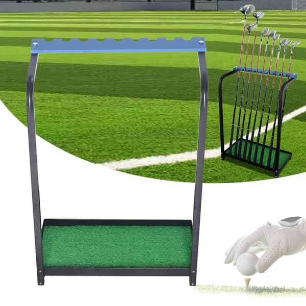 Golfklub Displaystand, 9-Huls Opbevaring, Robust Jernbase