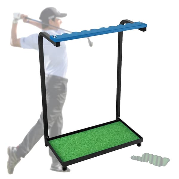 Golfklub Displaystand, 9-Huls Opbevaring, Robust Jernbase