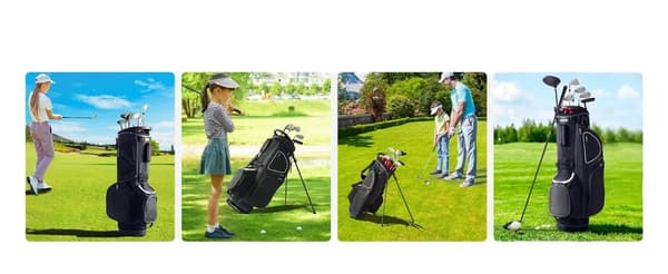 Golfvognstaske, 14-vejs organizer, 11 lommer,36 tommer