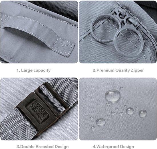 Researrangör förvaringspåsar - Uppsättning av 8 - Buckard Packaging Set - Lagringssaker - Bärbar bagagearrangör - Klädsko Neat Bag - Pink